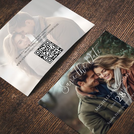 Eenvoudig de datumfotosjabloon opslaan save the date