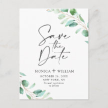 Eenvoudig de Eucalyptus Wedding sparen de Datum