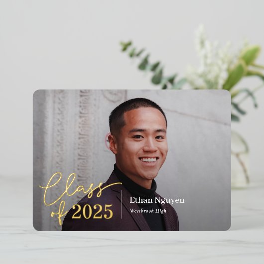 Eenvoudig de Folie van de Uitnodiging van het Afst (Staand Voorkant)