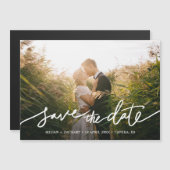 Eenvoudig de Foto van de Douane Bieden sparen de D Magnetische Uitnodiging (Voorkant / Achterkant)