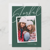 Eenvoudig de Joyful Schrijfbare Fotokaart van de V Feestdagenkaart (Voorkant)