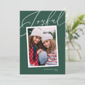 Eenvoudig de Joyful Schrijfbare Fotokaart van de V Feestdagenkaart (Staand voorkant)