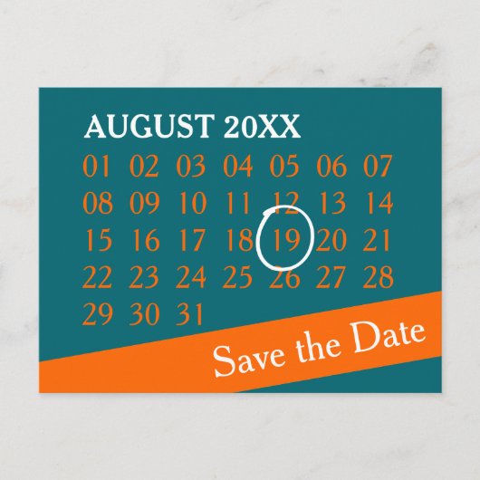 Eenvoudig de Kalender van de Douane + uw foto, bac Aankondigingskaart (Voorkant)