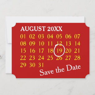 Eenvoudig de Kalender van de Douane + uw foto, bac Save The Date