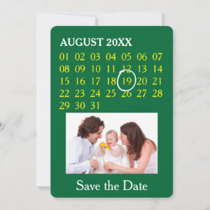Eenvoudig de Kalender van de Douane + uw foto, bac Save The Date