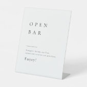 Eenvoudig de legante moderne open bar voor bruilof reclamebord met voetstuk (Voorkant)