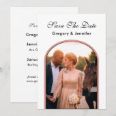 Eenvoudig de Moderne Bindfoto van Elegant Save The Date (Voorkant / Achterkant)