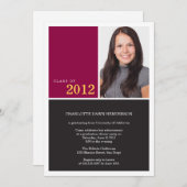 Eenvoudig de moderne rode afstuderen klasse van ui kaart (Voorkant / Achterkant)