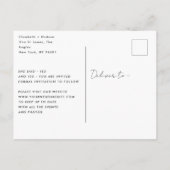 Eenvoudig de Moderne Witte Tekst van de Foto spare Aankondigingskaart (Achterkant)