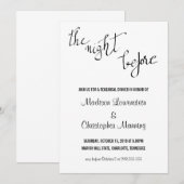 Eenvoudig de nacht vóór het de repetitieve diner v kaart (Voorkant / Achterkant)