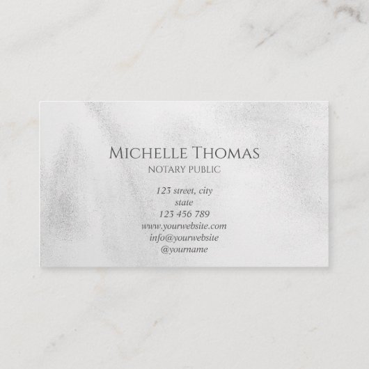 Eenvoudig de Notaristekenende Agent van de Lening Visitekaartje (Achterkant)