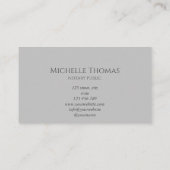 Eenvoudig de Notaristekenende Agent van de Lening Visitekaartje (Achterkant)