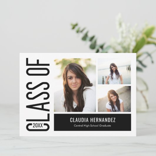 Eenvoudig de Uitnodiging van het Afstuderen van de (Staand voorkant)