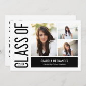 Eenvoudig de Uitnodiging van het Afstuderen van de (Voorkant / Achterkant)