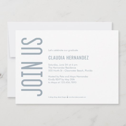 Eenvoudig de Uitnodiging van het Afstuderen van de (Achterkant)