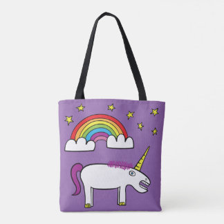 Eenvoudig de Unicorn - All-Over-Print Tas Paars