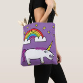 Eenvoudig de Unicorn - All-Over-Print Tas Paars (Dichtbij)