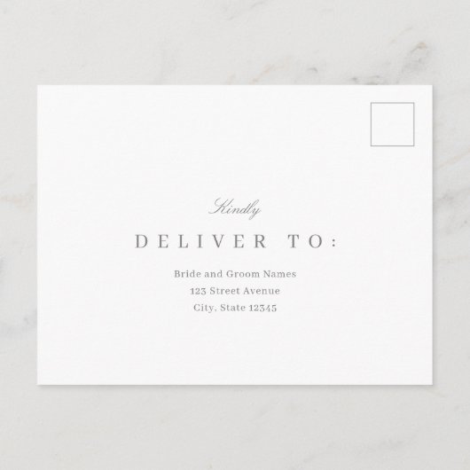 Eenvoudig de Verenigde EDITABLE KLOR RSVP Reply Ca Briefkaart (Achterkant)