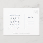 Eenvoudig de zee en de gouden Glitter sparen de Da Aankondigingskaart (Achterkant)