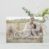 Eenvoudig de zoete EDITABLE COLOR Wedding Announdi Bedankkaart (Staand voorkant)