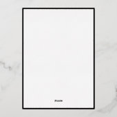 Eenvoudig decadent bruiloft (rand) folie uitnodiging (Achterkant)
