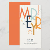 Eenvoudig deco  nieuwjaar modern (Voorkant / Achterkant)