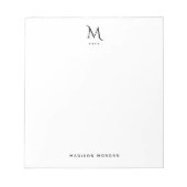 Eenvoudig Decoratief Letterpress Monogram Notitieblok (Voorkant)