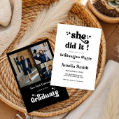 Eenvoudig deed ze het Afsluitfeest Drie foto Kaart