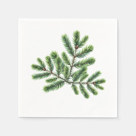 Eenvoudig dennen groen servet (Voorkant)