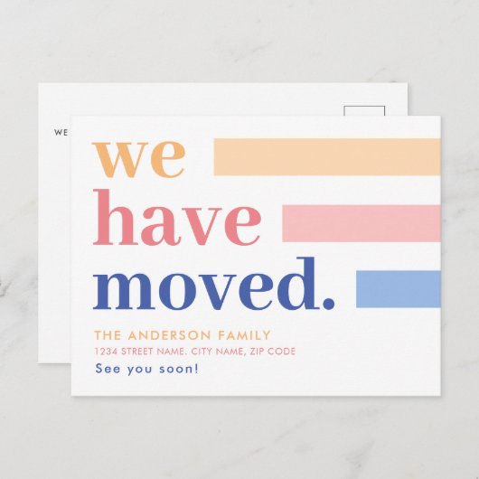 Eenvoudig depot dat we hebben aangekondigd briefkaart (Voorkant / Achterkant)