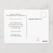 Eenvoudig depot dat we hebben aangekondigd briefkaart (Achterkant)