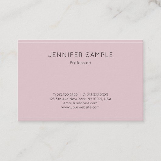 Eenvoudig design, elegante vormgeving visitekaartje (Voorkant)