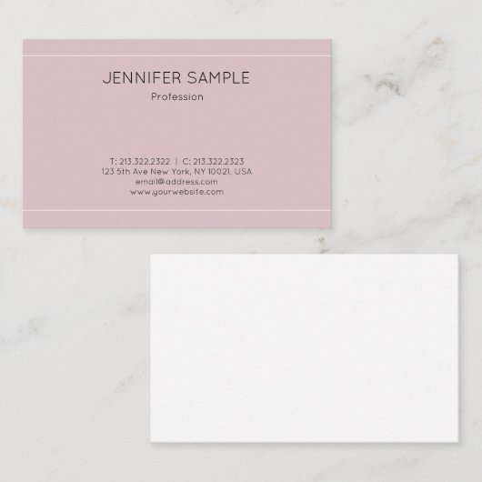 Eenvoudig design, elegante vormgeving visitekaartje (Voorkant / Achterkant)