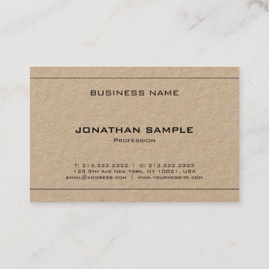 Eenvoudig design in luxe Professional Visitekaartje (Achterkant)