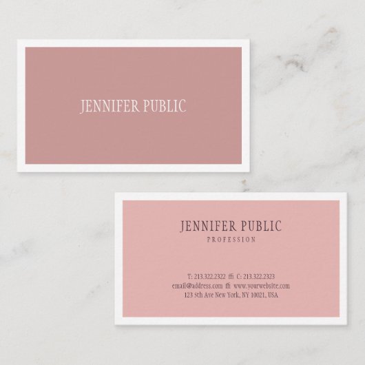 Eenvoudig design met een modern minimum, elegant r visitekaartje (Voorkant / Achterkant)