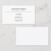 Eenvoudig design, modern, elegant visitekaartje (Voorkant / Achterkant)