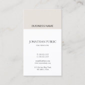 Eenvoudig design, professioneel beige laptop visitekaartje (Voorkant)