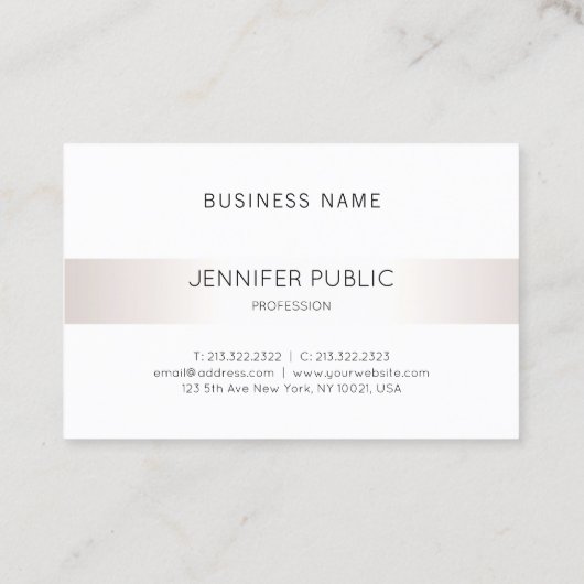 Eenvoudig design, professioneel, modern visitekaartje (Achterkant)