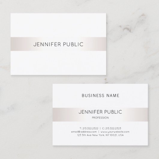 Eenvoudig design, professioneel, modern visitekaartje (Voorkant / Achterkant)