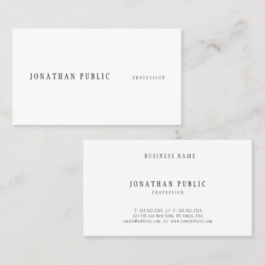 Eenvoudig design, professioneel, moderne Sjabloon  Visitekaartje (Voorkant / Achterkant)