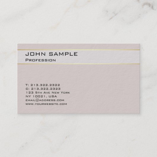 Eenvoudig design professionele, elegante harmonisc visitekaartje (Voorkant)