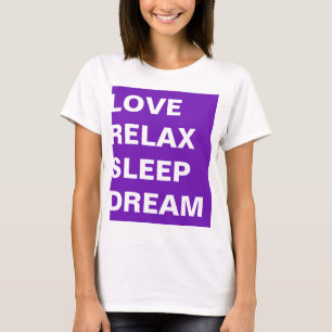 Eenvoudig design rechthoek paarse FILOSOPHY OF Lif T-shirt