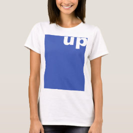 Eenvoudig design "rechthoekig blauw omhoog" + uw i t-shirt