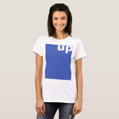 Eenvoudig design "rechthoekig blauw omhoog" + uw i t-shirt (Voorkant volledig)