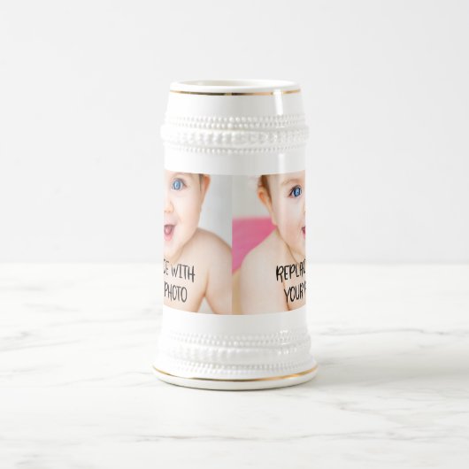 Eenvoudig design, uniek in een soort gepersonalise bierpul (Center)