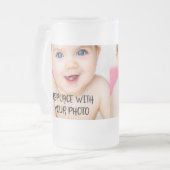 Eenvoudig design, uniek in een soort gepersonalise matglas bierpul (Voorkant links)