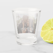 Eenvoudig design, uniek in een soort gepersonalise shot glas (Achterkant)