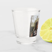 Eenvoudig design, uniek in een soort gepersonalise shot glas (Links)