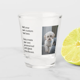 Eenvoudig design, uniek in een soort gepersonalise shot glas