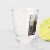 Eenvoudig design, uniek in een soort gepersonalise shot glas (Links)